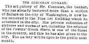 “The Corcoran Library,” *Chicago Tribune*, September 13, 1872, 1.